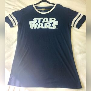 Disney Star Wars 77 Jersey Mesh Adult T-Shirt Womans Size XXL Navy